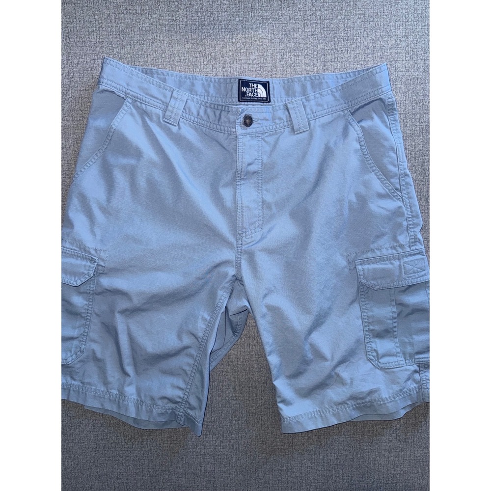 The North Face Mens Light Blue Ripstop Cargo Shorts Size 38 Regular